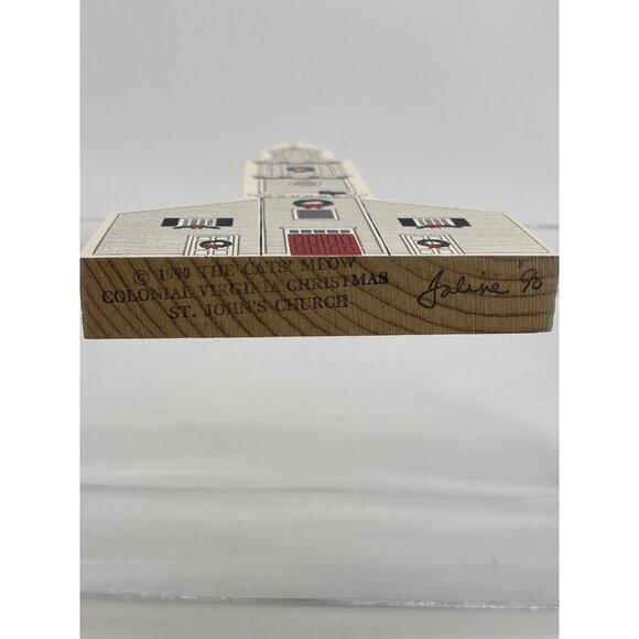 The Cats Meow 1990 Colonial Virginia Christmas St. Johns Church - Picture 3 of 3